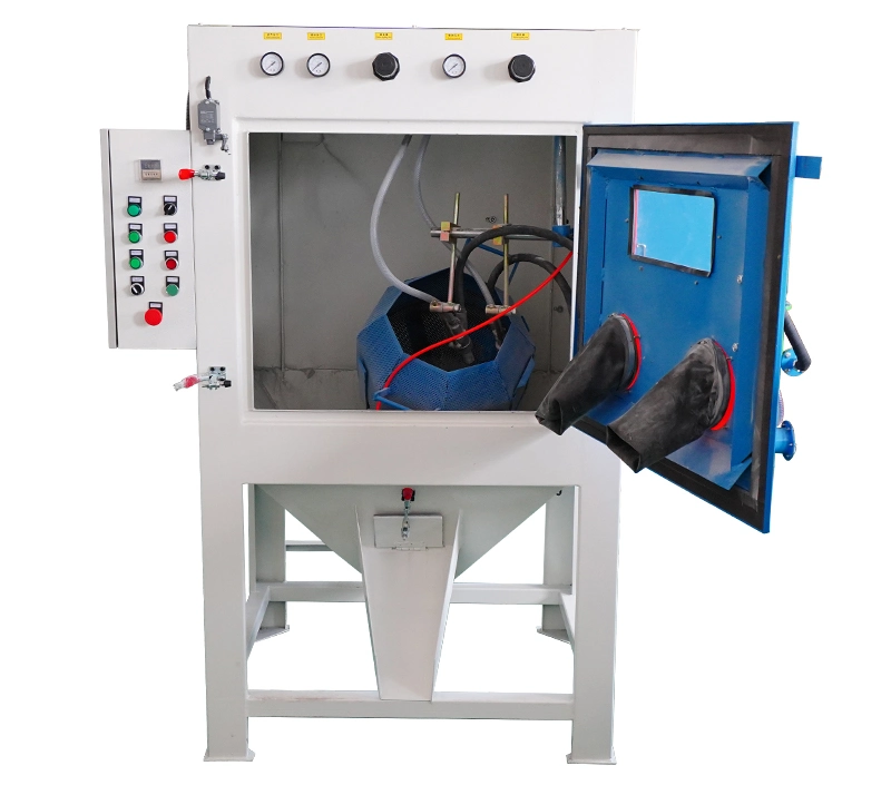 Tumble Basket Sandblaster, Automatic Drum Sand Blasting Machine