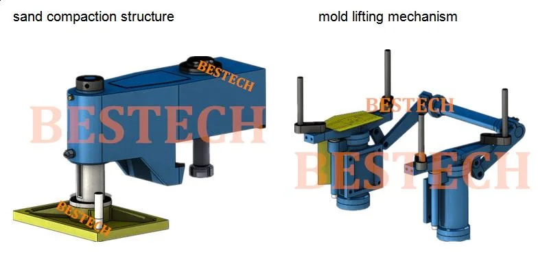 Manual Jolt Squeeze Microseism Moulding Machine Foundry Green Sand Casting Molding Machine