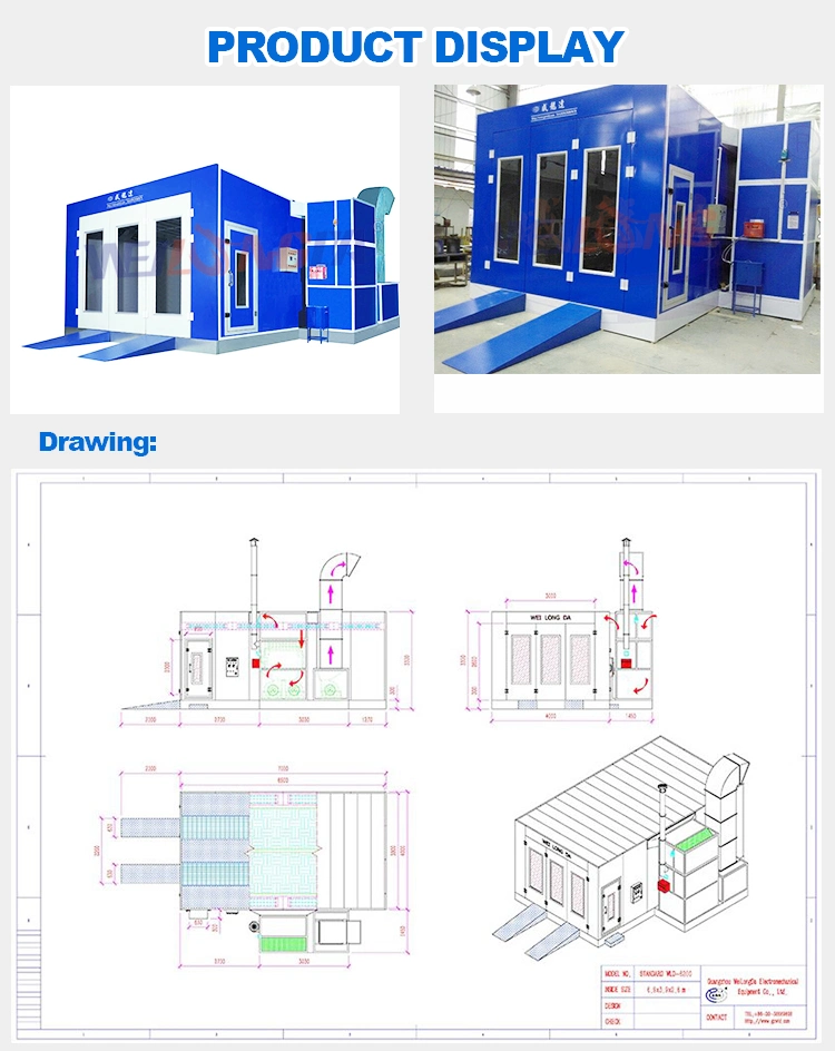 Wld6200 Nigeria CE China Paint Oven Painting Room CE for Sell